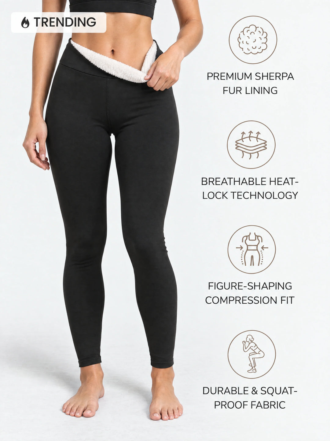 FigurWärme™ Figurformende Thermo-Leggings mit Sherpa-Futter