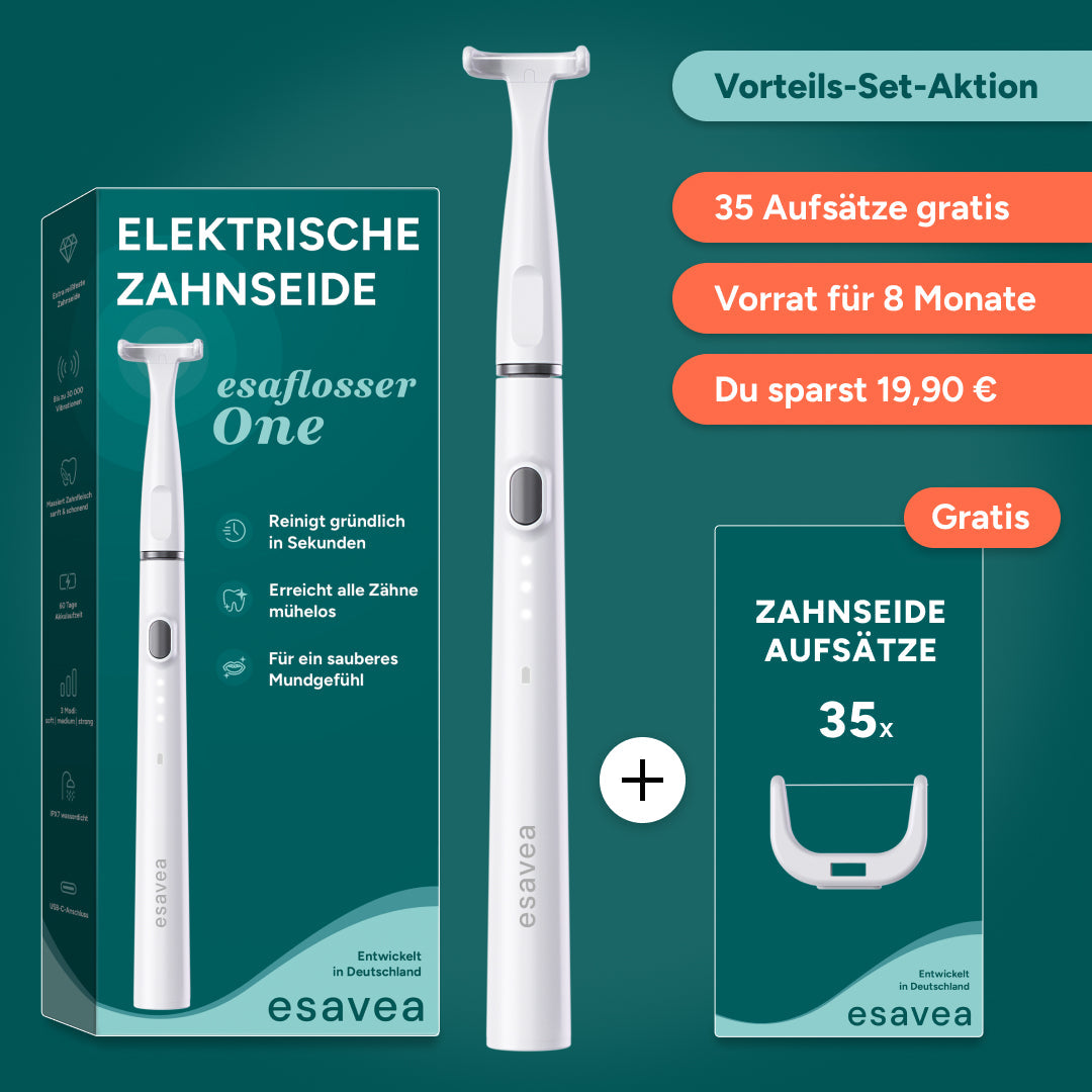 Elektrische Zahnseide für gründlich saubere Zähne – mühelos