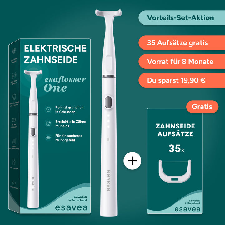Elektrische Zahnseide für gründlich saubere Zähne – mühelos