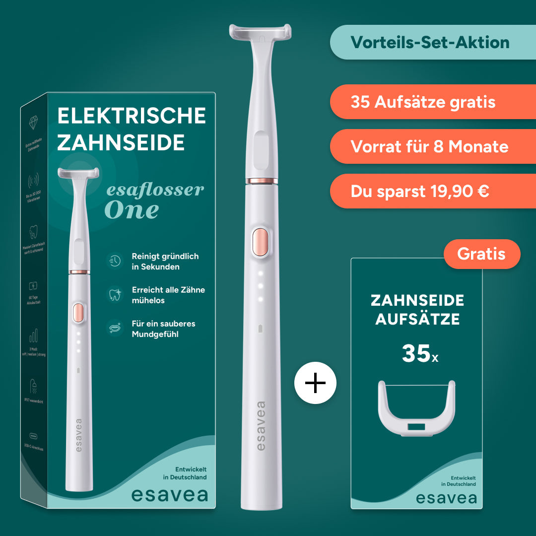 Elektrische Zahnseide für gründlich saubere Zähne – mühelos