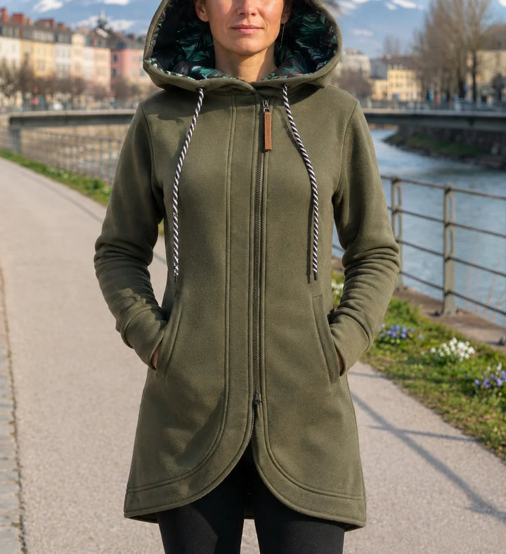 WetterSchick™ Kapuzen-Longline-Mantel