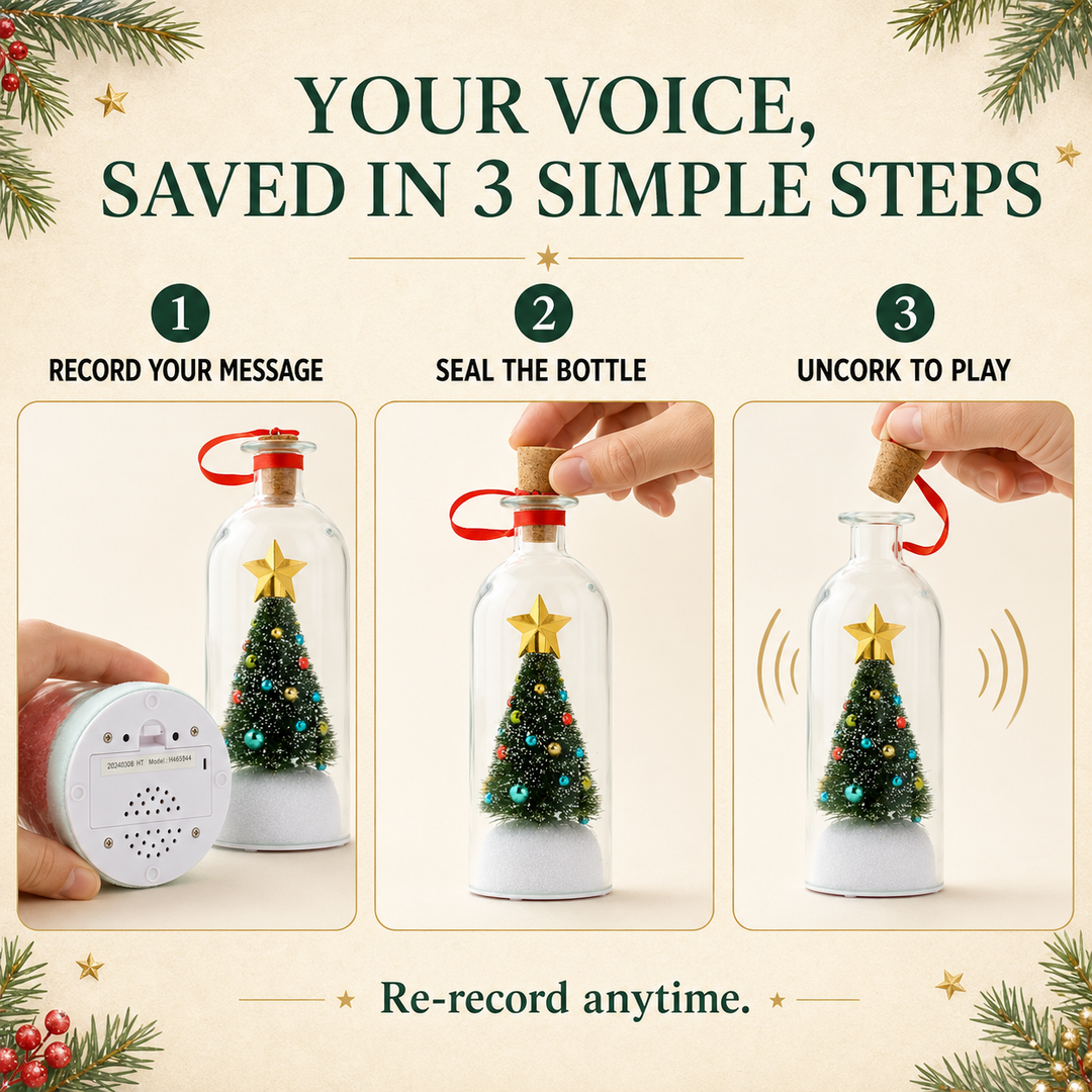 WeihnachtsStimme™ Weihnachtsbaum mit Aufnahmefunktion