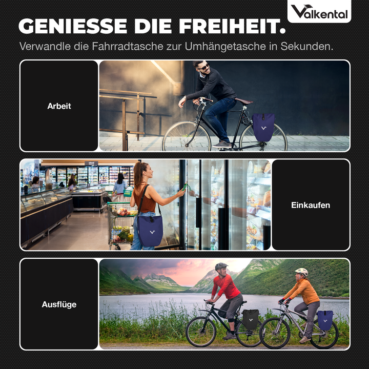 Große wasserdichte Bike Bag für jede Fahrradtour