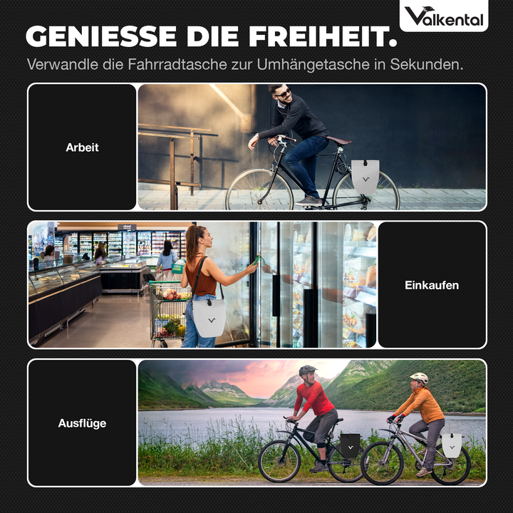 Große wasserdichte Bike Bag für jede Fahrradtour