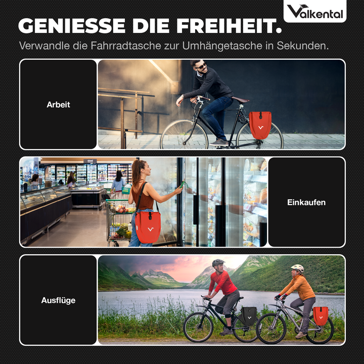 Große wasserdichte Bike Bag für jede Fahrradtour