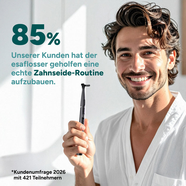 Elektrische Zahnseide für gründlich saubere Zähne – mühelos
