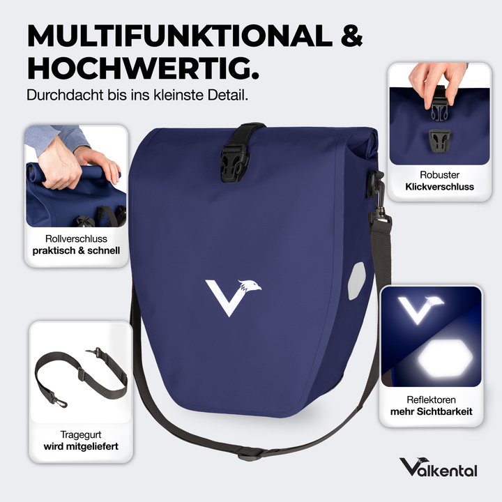 Große wasserdichte Bike Bag für jede Fahrradtour