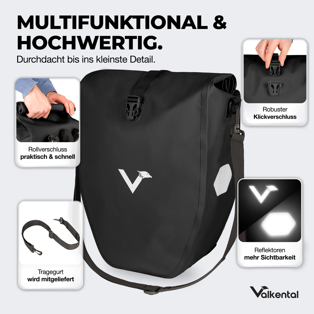 Große wasserdichte Bike Bag für jede Fahrradtour