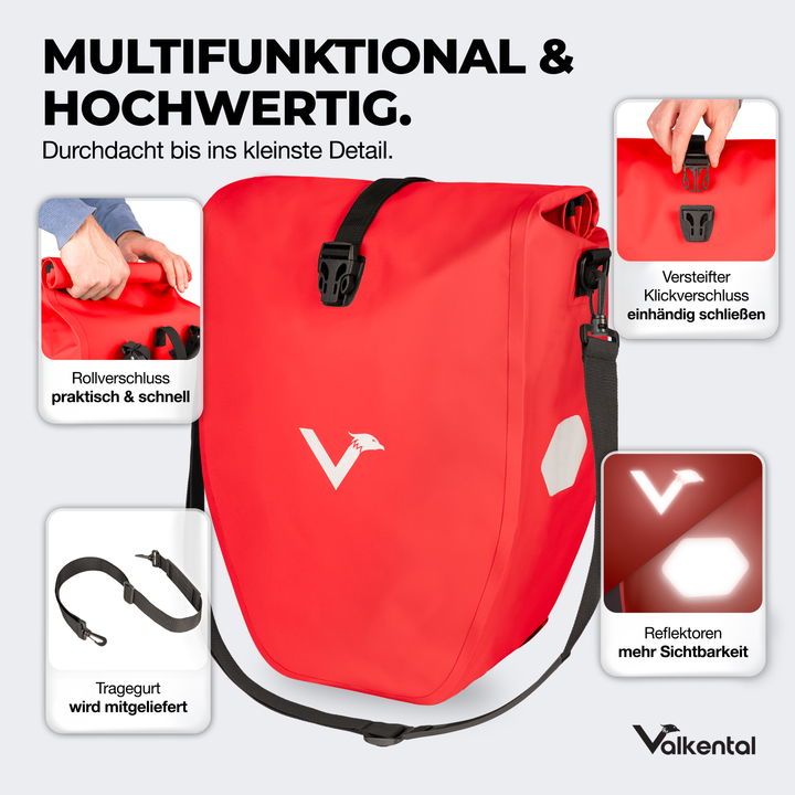 Große wasserdichte Bike Bag für jede Fahrradtour