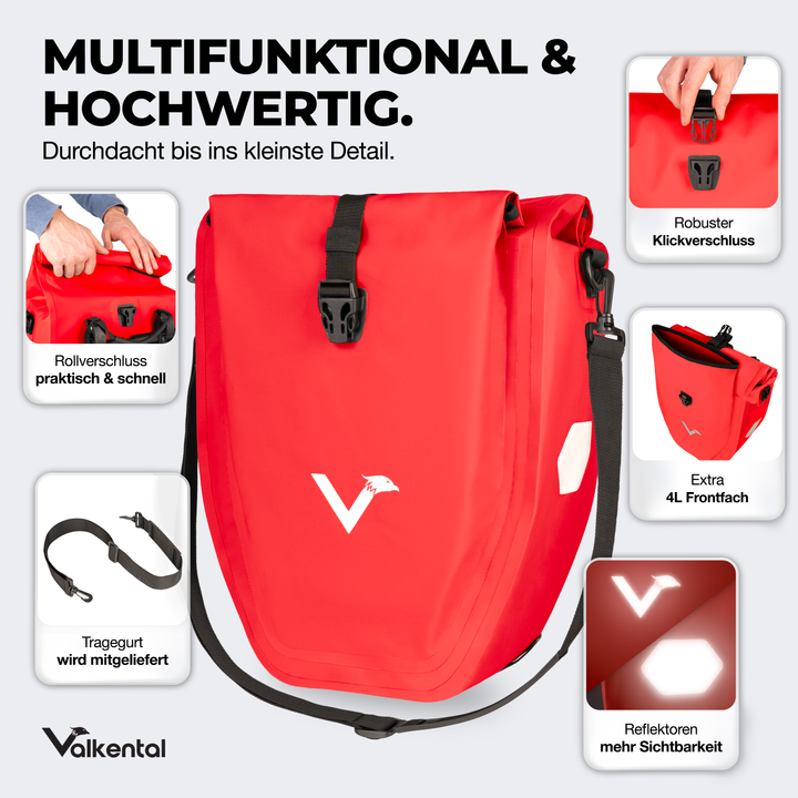 Große wasserdichte Bike Bag für jede Fahrradtour