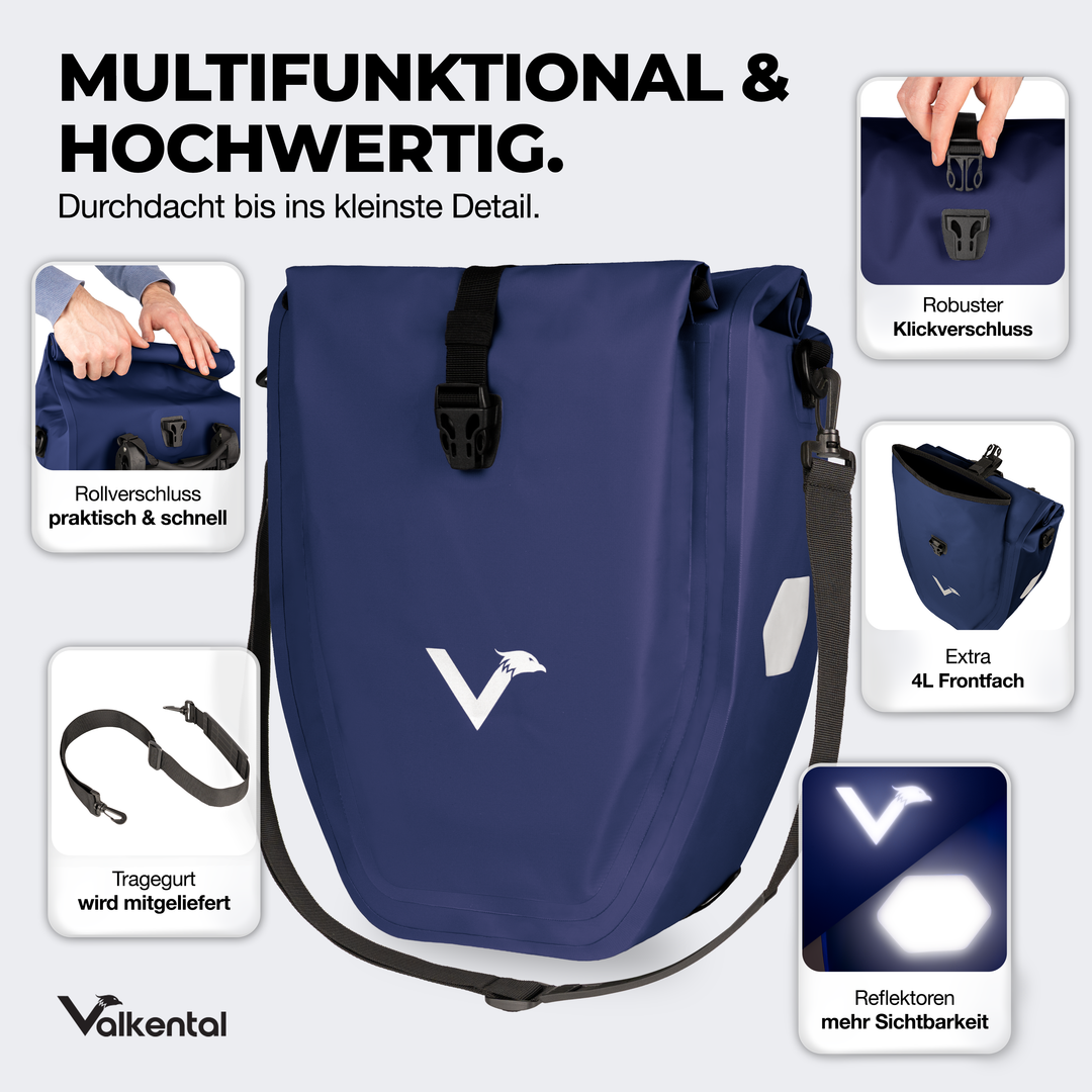 Große wasserdichte Bike Bag für jede Fahrradtour
