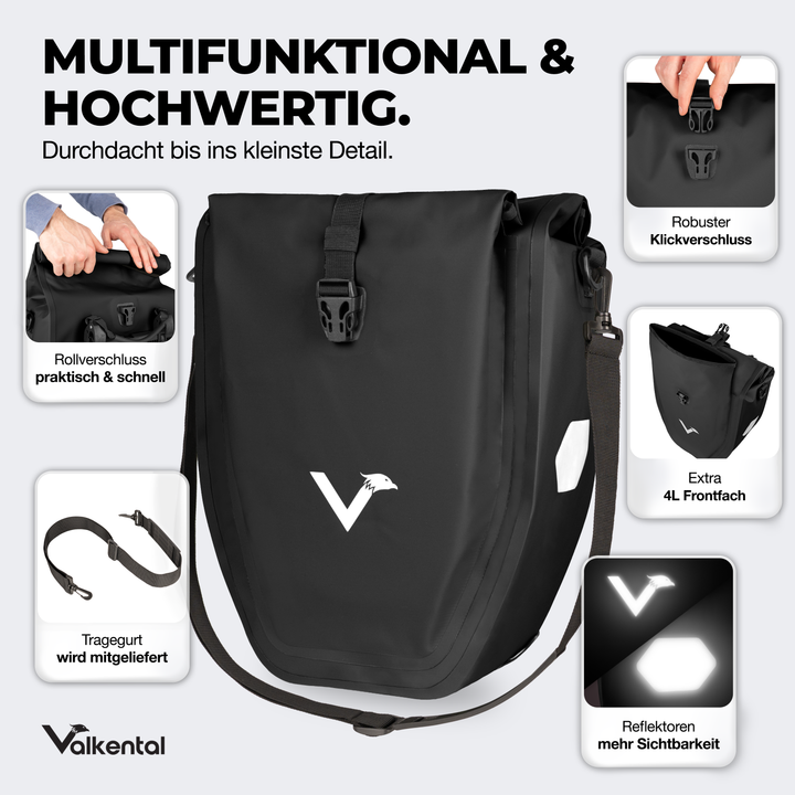 Große wasserdichte Bike Bag für jede Fahrradtour