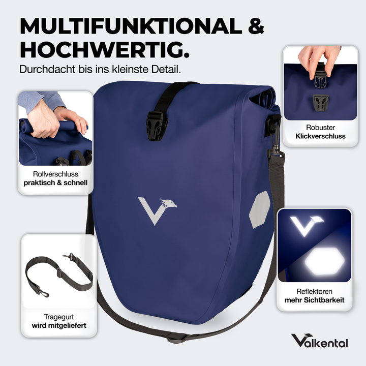 Große wasserdichte Bike Bag für jede Fahrradtour