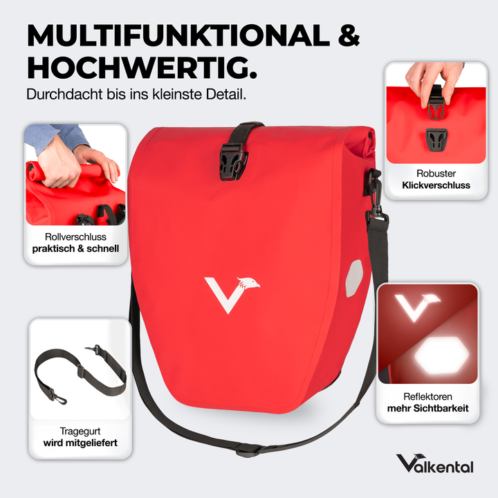 Große wasserdichte Bike Bag für jede Fahrradtour