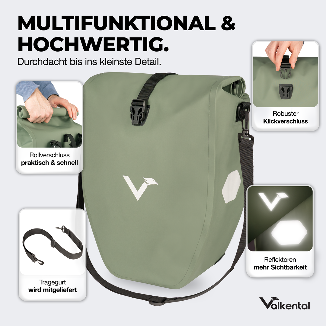 Große wasserdichte Bike Bag für jede Fahrradtour