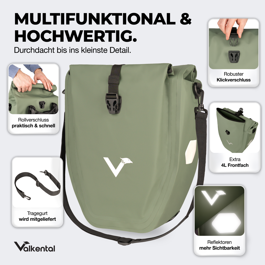Große wasserdichte Bike Bag für jede Fahrradtour