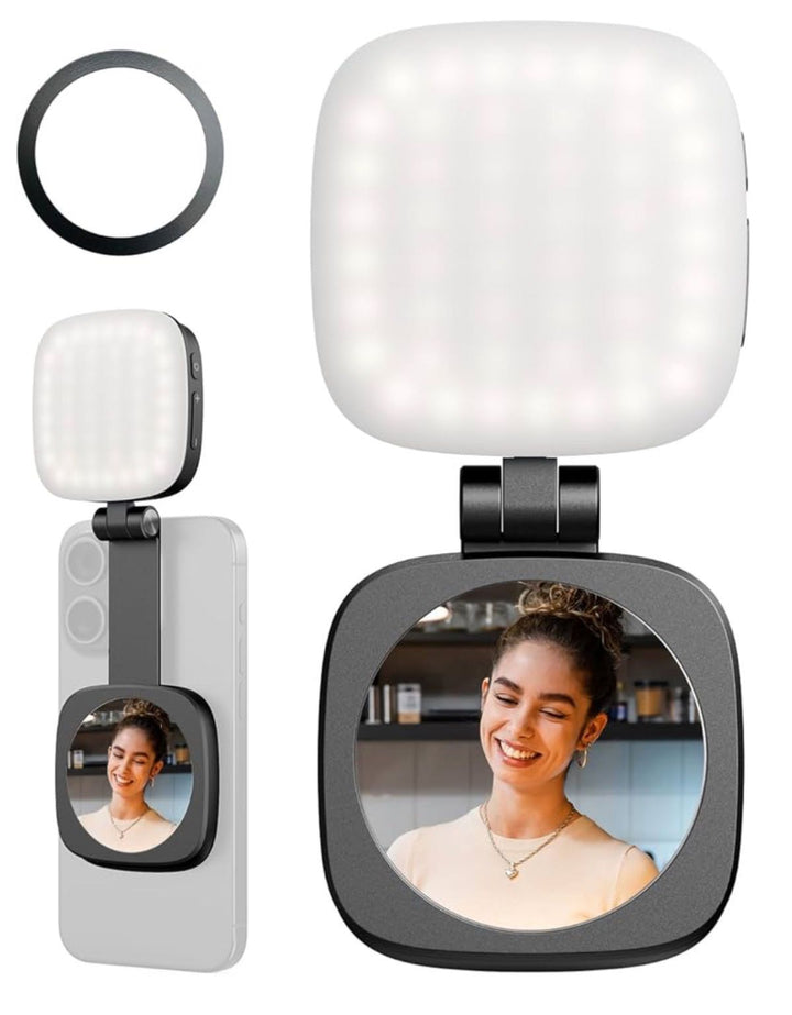 LichtSpiegel™ Magnetisches LED-Selfielicht mit Spiegel