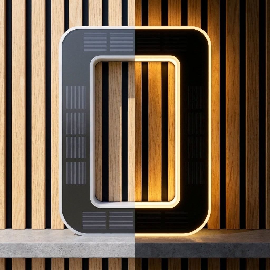 HausGlanz™ Moderne Solar-LED-Hausnummer