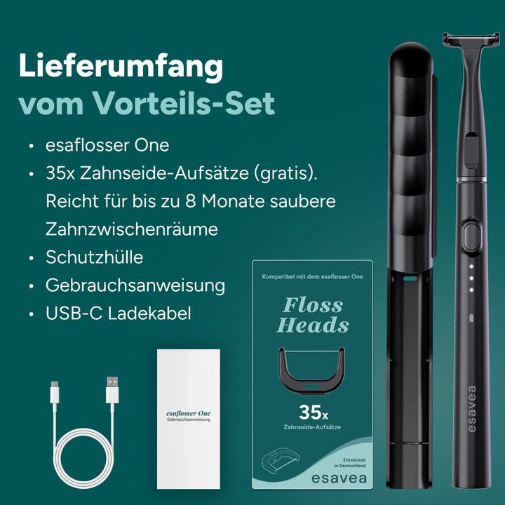 Elektrische Zahnseide für gründlich saubere Zähne – mühelos