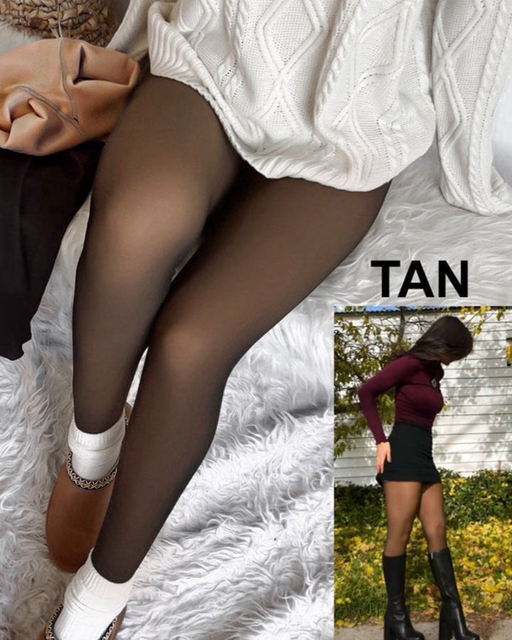 WärmeSilhouette™ Transparente Thermostrumpfhose mit Fleecefutter