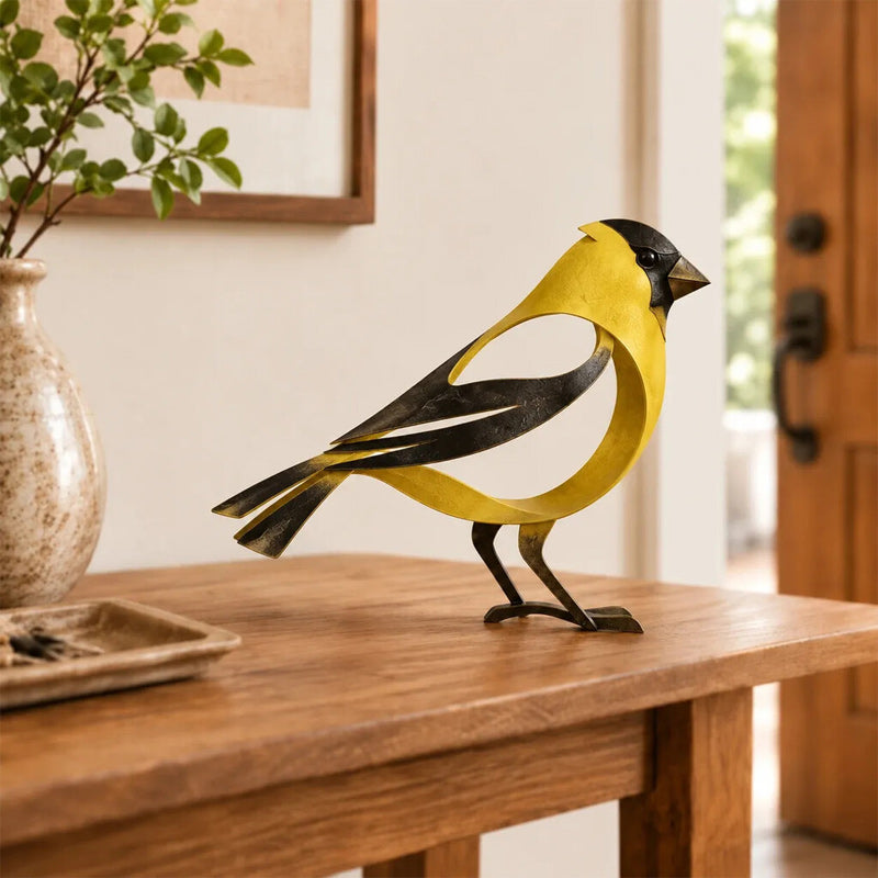VogelEleganz™ Dekorative Vogelskulpturen aus Metall
