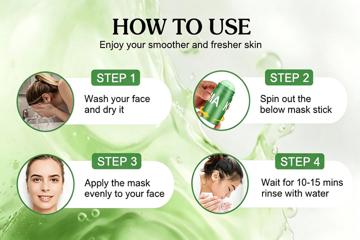 GrünRein™ Tiefenreinigende Grüntee-Maske im Stick