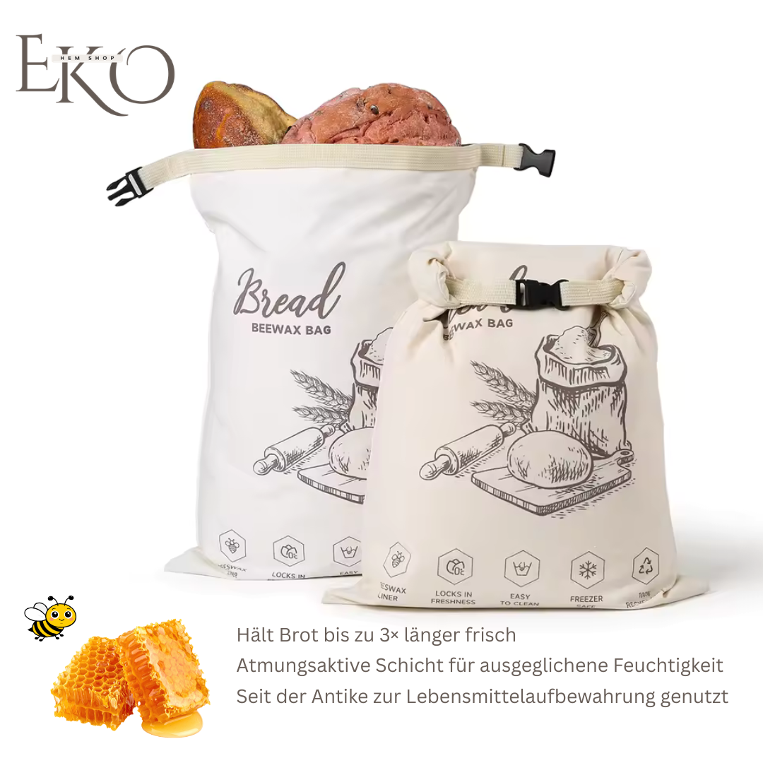 Wiederverwendbarer Bienenwachs-Brotbeutel für länger anhaltende Frische