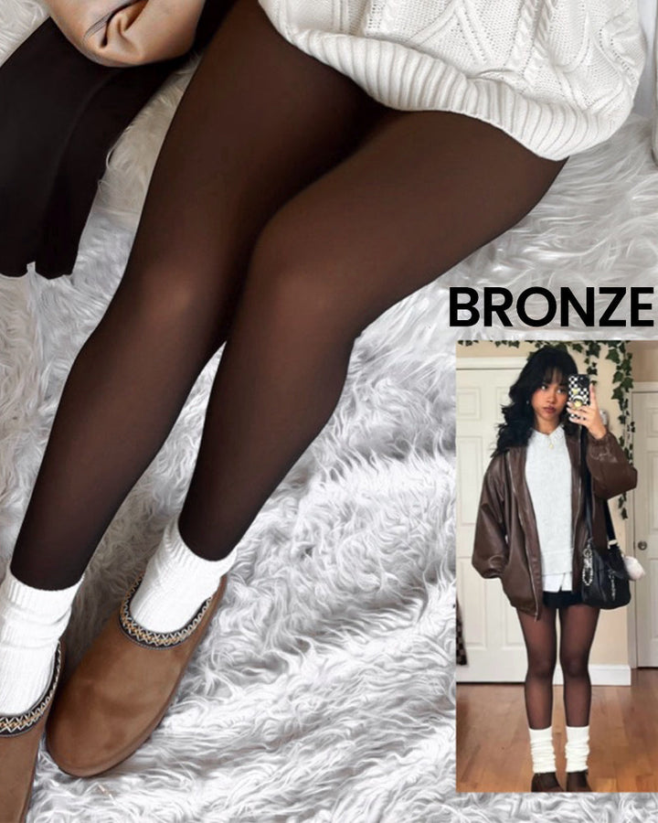WärmeSilhouette™ Transparente Thermostrumpfhose mit Fleecefutter