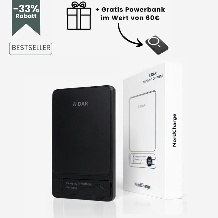 NordCharge Magnetische Powerbank mit starkem Halt und Schutz