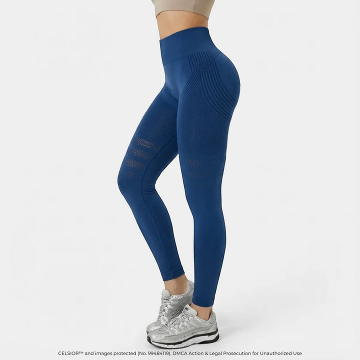 Hochgeschnittene, hüfthebende, elastische, schnelltrocknende Yoga-Leggings