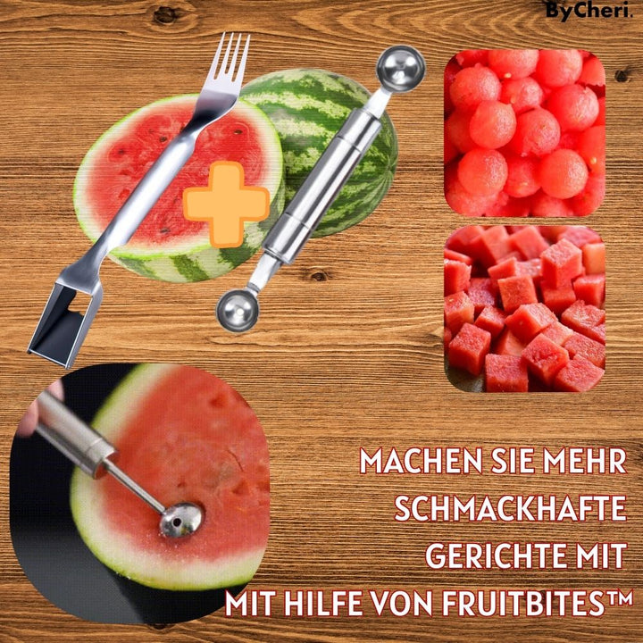 1+1 GRATIS  | FruitBites™ -Erleben Sie die aufregende Art, Ihre Wassermelone und Früchte zu schneiden!