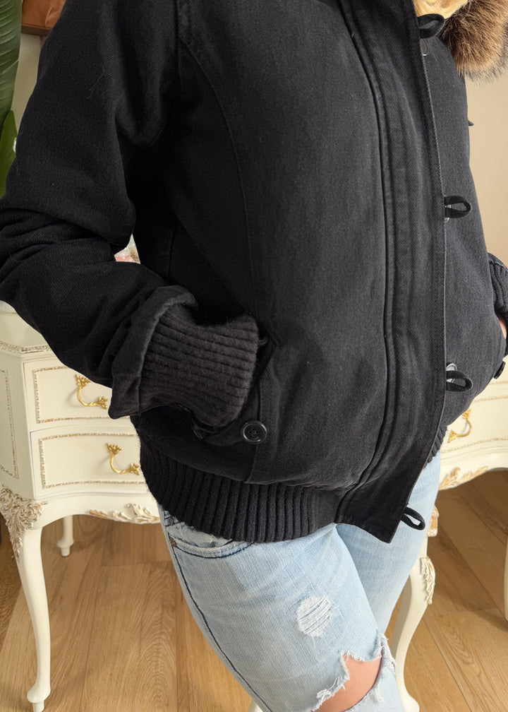 FellWärme™ Kapuzenjacke mit Fellbesatz für Damen