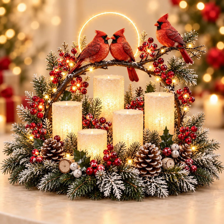 WinterGlanz™ Leuchtendes Weihnachts-Gesteck