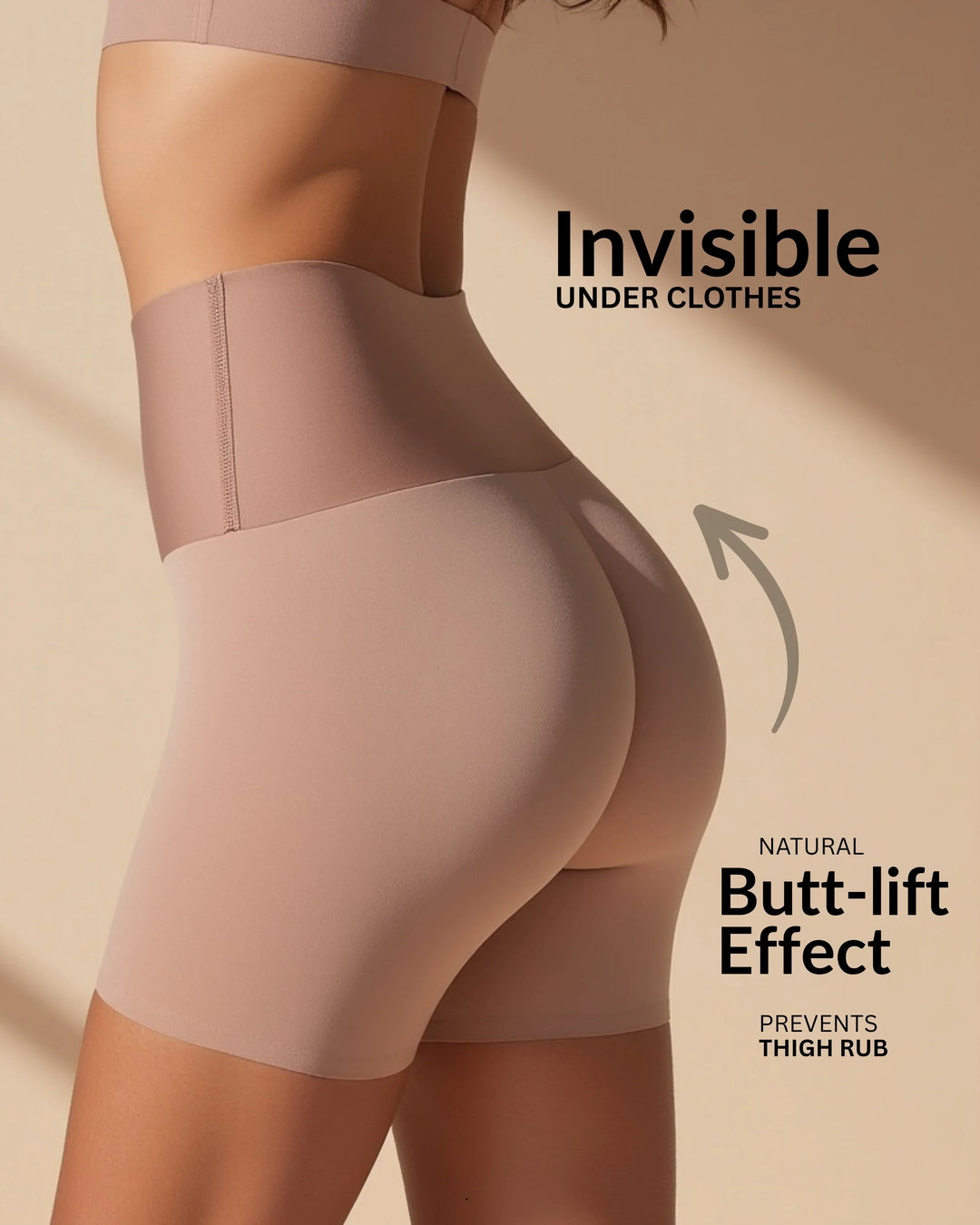 GlattForm™ Nahtlose Shapewear-Shorts mit hoher Taille