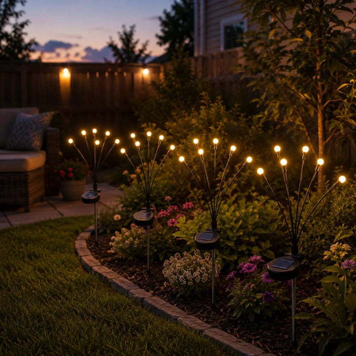 GlühWunder™ Solar-Gartenleuchten mit Glühwürmchen-Effekt