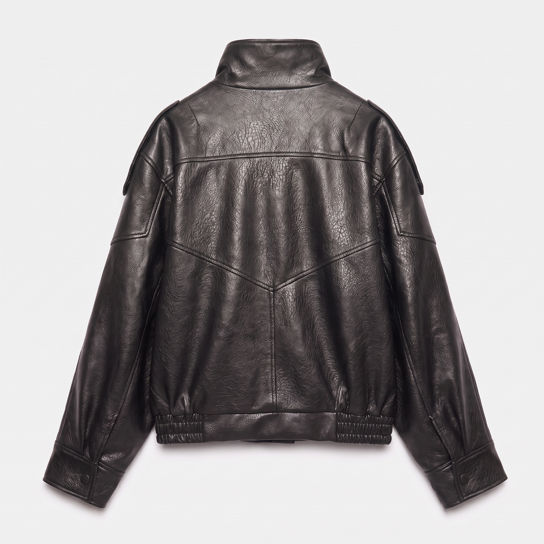 LederLuxe™ Vegane Oversize-Lederjacke