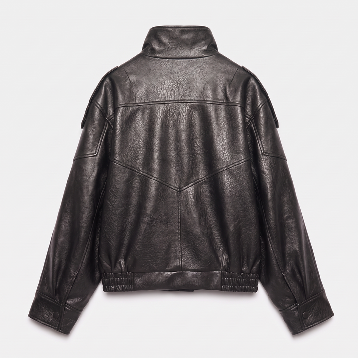 LederLuxe™ Vegane Oversize-Lederjacke