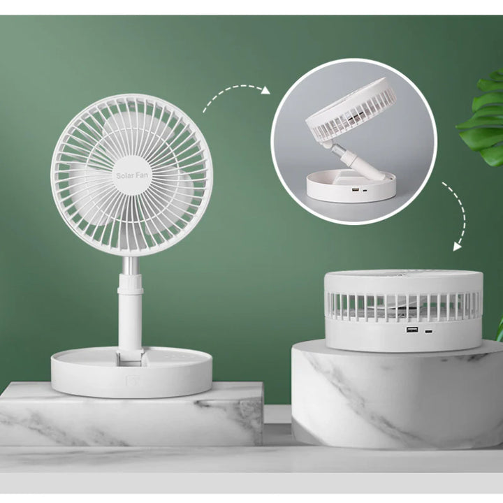 Tragbarer faltbarer Ventilator | Kabellos, leise & überall einsatzbereit