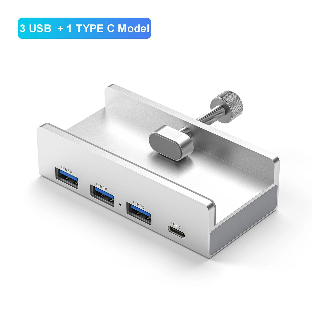 SpeedHub™ - 6-IN-1 Schwarzer Clip Dock 5Gbps USB 3.0 HUB Aluminiumlegierung Externer Multi-USB-Splitter-Adapter für Laptop Desktop