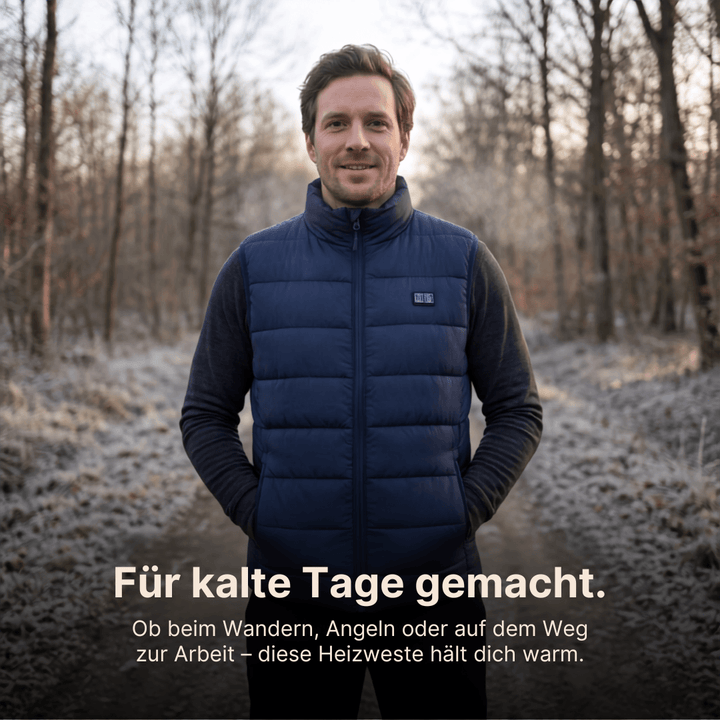 WärmeKraft™ Elektrische Thermoweste mit 9 Heizzonen