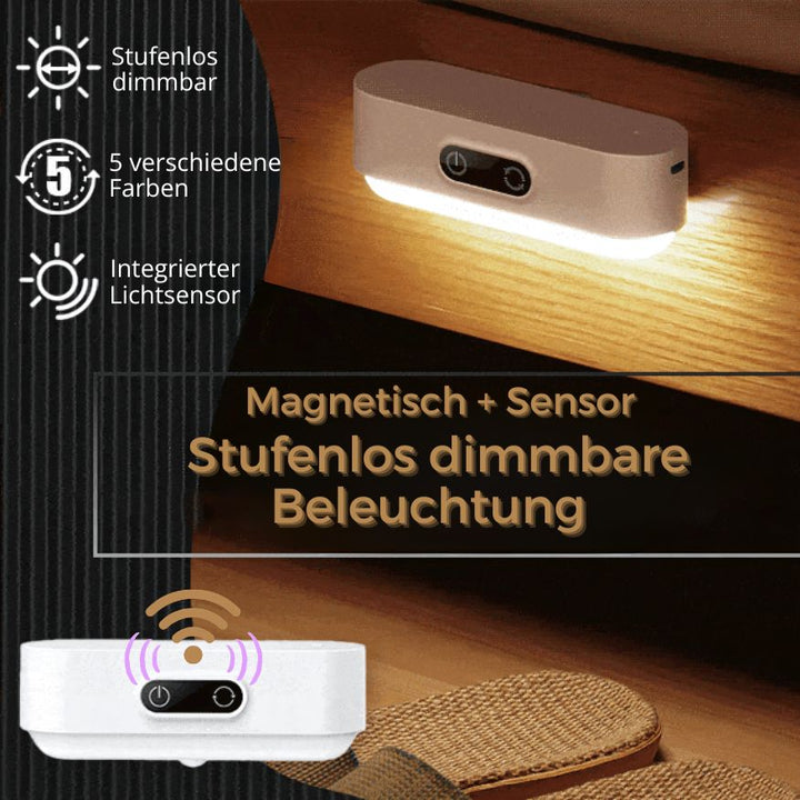 MagnaDim Magnetisch Licht | Dimmbar & Kabellos | Smart Bewegungssensor | 5 Farbmodi
