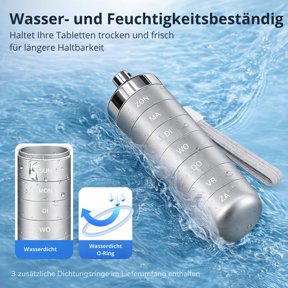 Pilloria™ Modularer 7-Tage-Pillenorganizer für unterwegs