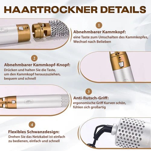 StyleMaster™ 5-in-1 Haarstyler | Locken & Glätten | Austauschbare Aufsätze | Keramikbeschichtung