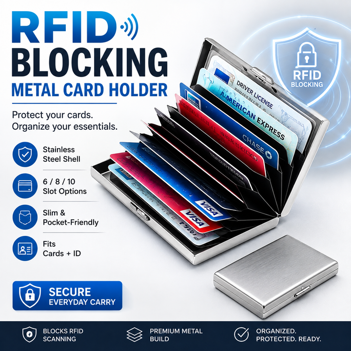 KartenSchild™ Sicheres Metall-Kartenetui mit RFID-Schutz