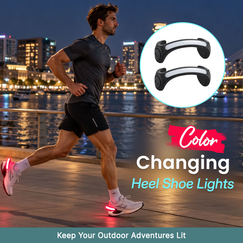 FersenLicht™ LED-Schuhlichter für mehr Sichtbarkeit im Dunkeln