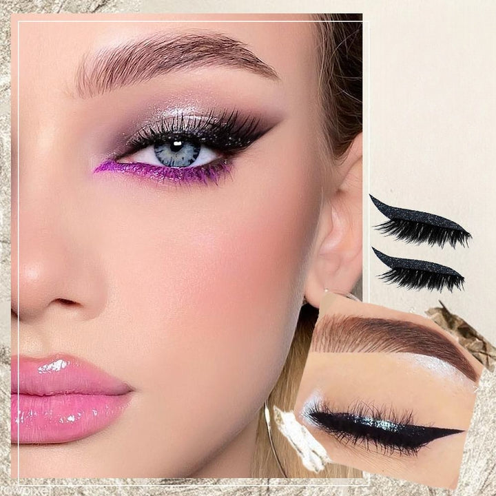 GlitzGrip™ – Wiederverwendbare, praktische und einfach anzubringende Wimpern Eyeliner-Aufkleber [50% Rabatt]