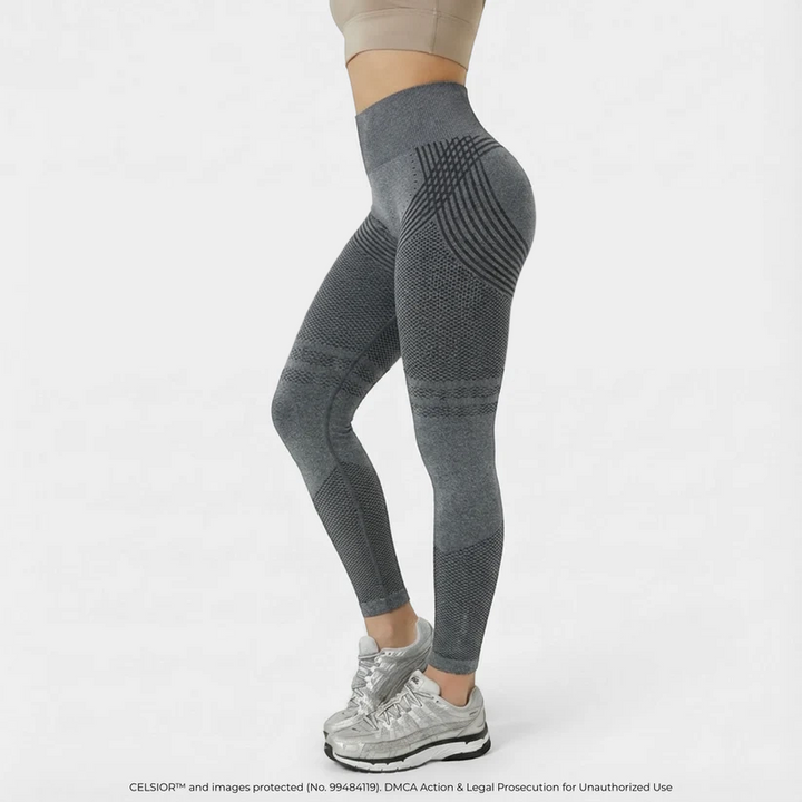 Hochgeschnittene, hüfthebende, elastische, schnelltrocknende Yoga-Leggings