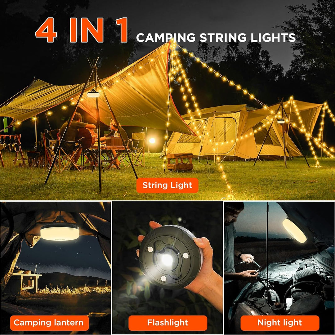 CampLite™ - 4-in-1 Campinglicht mit RGB-Lichterkette & Powerbank