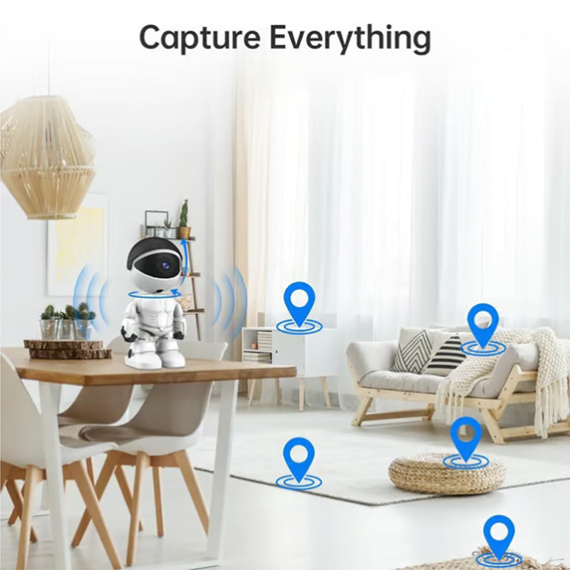 Visionix™ – Kabellose Roboter-Überwachungskamera | 2K HD | Bewegungserkennung & Nachtsicht