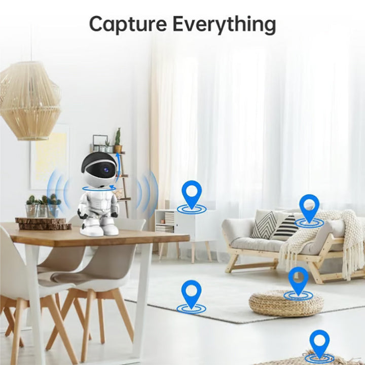 Visionix™ – Kabellose Roboter-Überwachungskamera | 2K HD | Bewegungserkennung & Nachtsicht